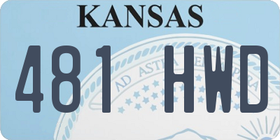 KS license plate 481HWD