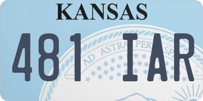 KS license plate 481IAR