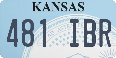 KS license plate 481IBR
