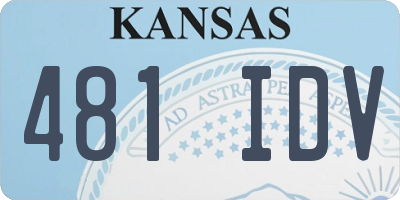 KS license plate 481IDV