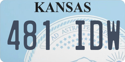 KS license plate 481IDW