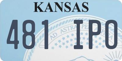 KS license plate 481IPO