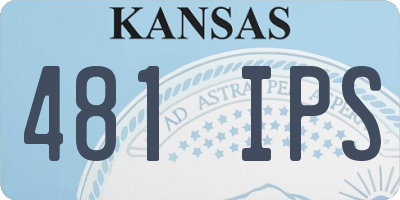 KS license plate 481IPS