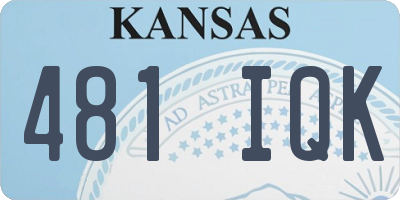KS license plate 481IQK