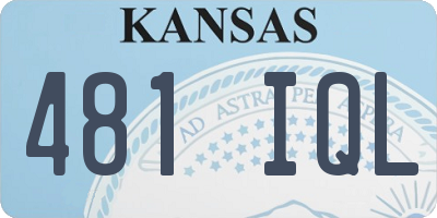 KS license plate 481IQL