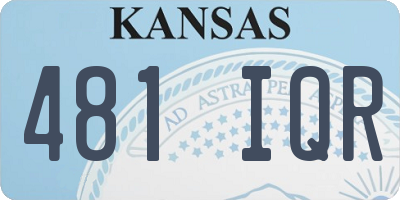 KS license plate 481IQR
