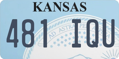 KS license plate 481IQU
