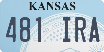 KS license plate 481IRA
