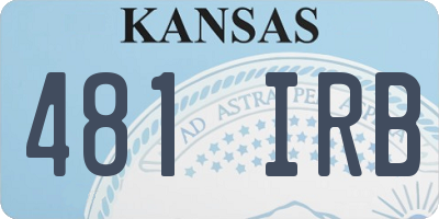 KS license plate 481IRB