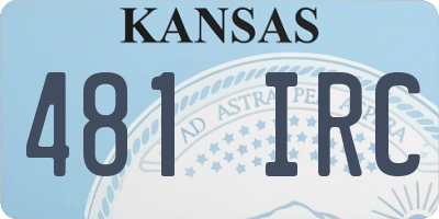 KS license plate 481IRC
