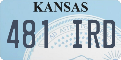 KS license plate 481IRD