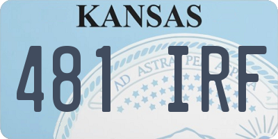 KS license plate 481IRF