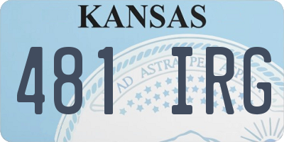 KS license plate 481IRG
