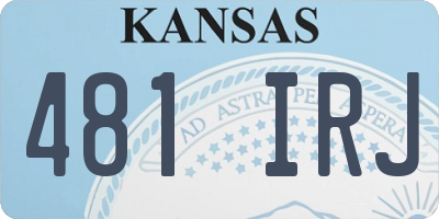 KS license plate 481IRJ