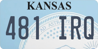 KS license plate 481IRQ