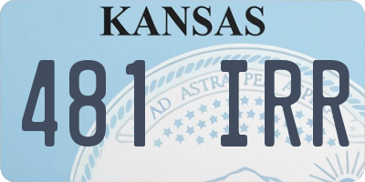 KS license plate 481IRR
