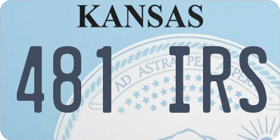 KS license plate 481IRS