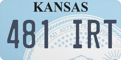 KS license plate 481IRT