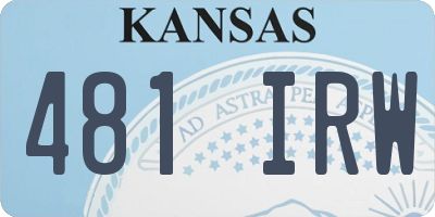 KS license plate 481IRW