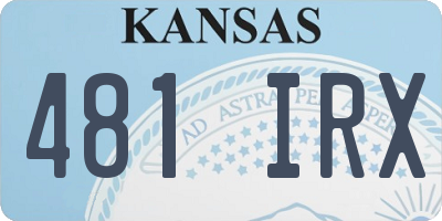 KS license plate 481IRX