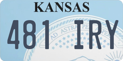 KS license plate 481IRY