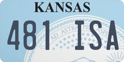 KS license plate 481ISA