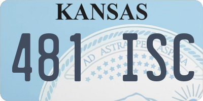 KS license plate 481ISC