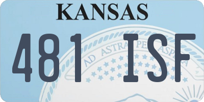 KS license plate 481ISF