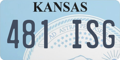KS license plate 481ISG