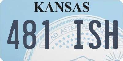 KS license plate 481ISH