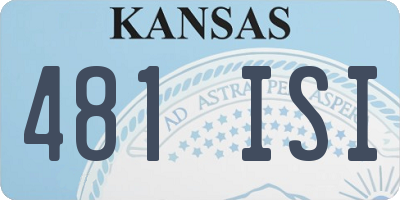 KS license plate 481ISI