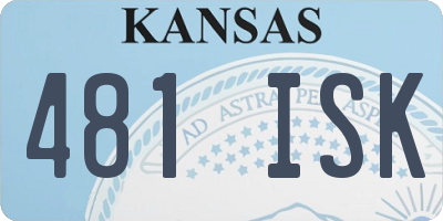 KS license plate 481ISK