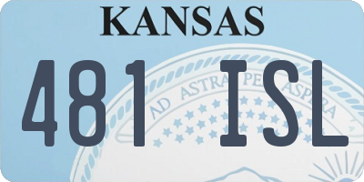 KS license plate 481ISL