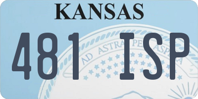 KS license plate 481ISP