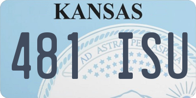 KS license plate 481ISU