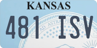 KS license plate 481ISV