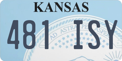 KS license plate 481ISY