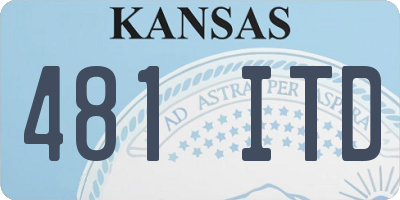 KS license plate 481ITD
