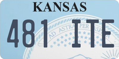 KS license plate 481ITE