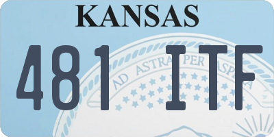KS license plate 481ITF