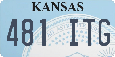 KS license plate 481ITG
