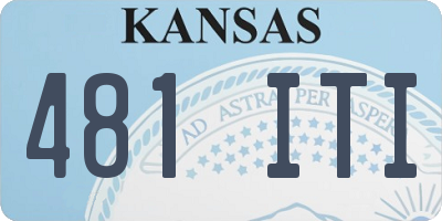 KS license plate 481ITI