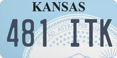 KS license plate 481ITK