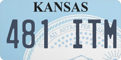 KS license plate 481ITM