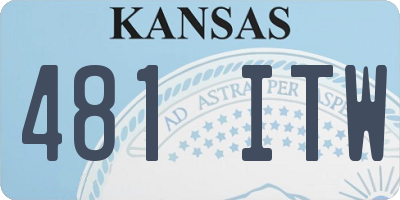 KS license plate 481ITW
