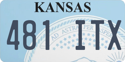 KS license plate 481ITX