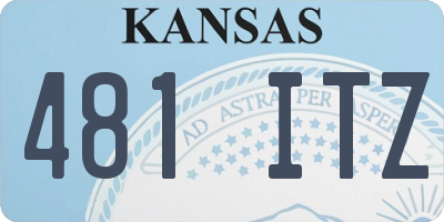KS license plate 481ITZ