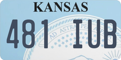 KS license plate 481IUB