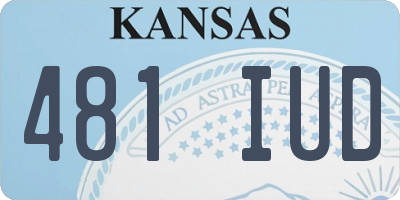 KS license plate 481IUD