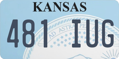 KS license plate 481IUG